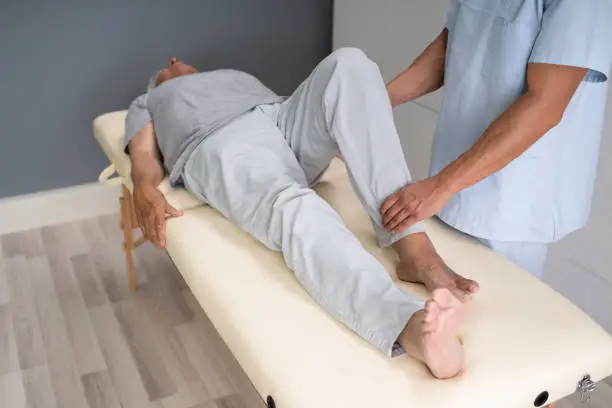 Sessão de fisioterapia